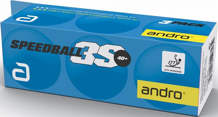 Andro Speedball *** 3S 40+ White 3 balls