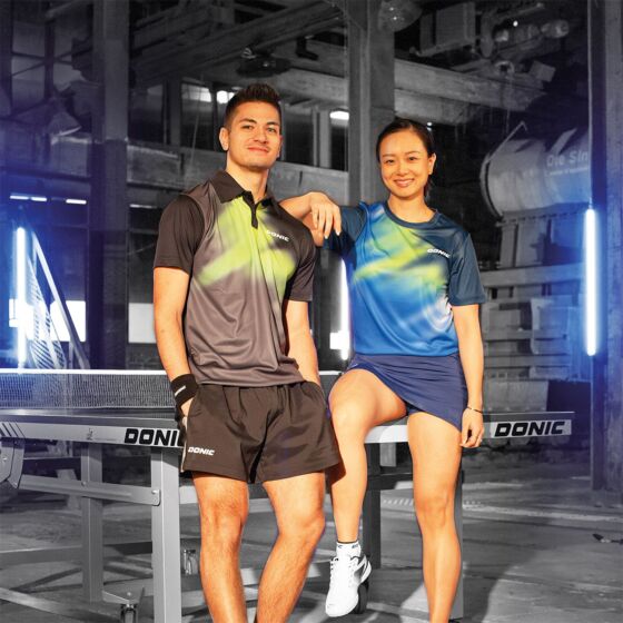 Sportswear - Donic Shirt Rhythm Navy/Lime