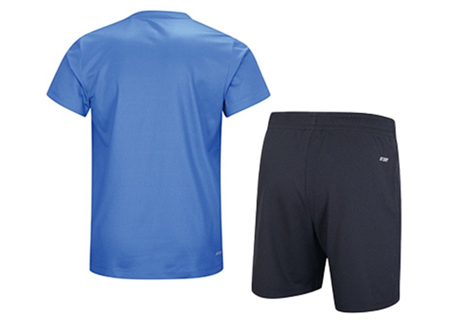 Sportswear - Li-Ning Set Shirt+Shorts AATU048-1C blue/black 2