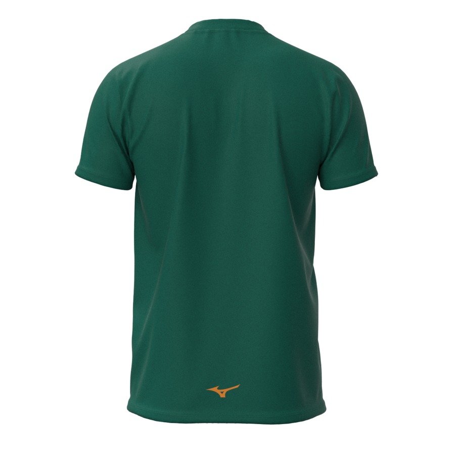 Sportswear - Mizuno T-shirt Athletics RB Tee K2GAB501 evergreen 3