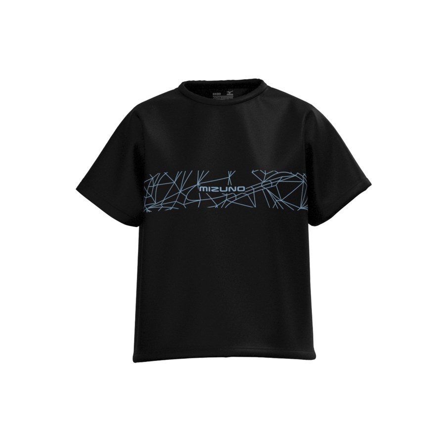 Sportswear - Mizuno Lady Athletics Graphic Tee Black