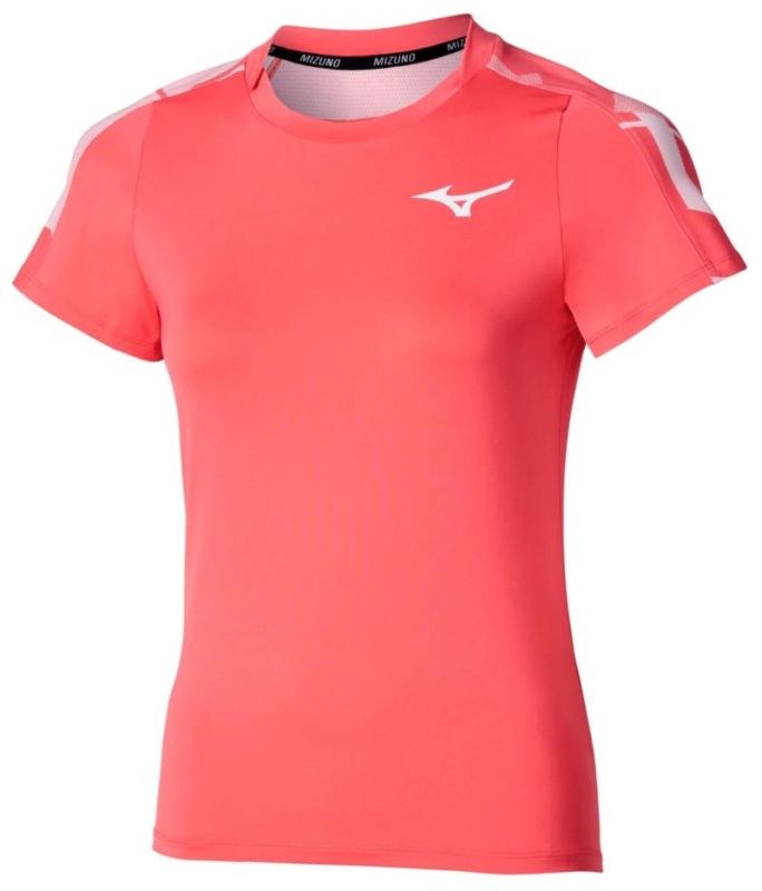 Sportswear - Mizuno Lady Daybreakers Printed Tee Calypso Coral