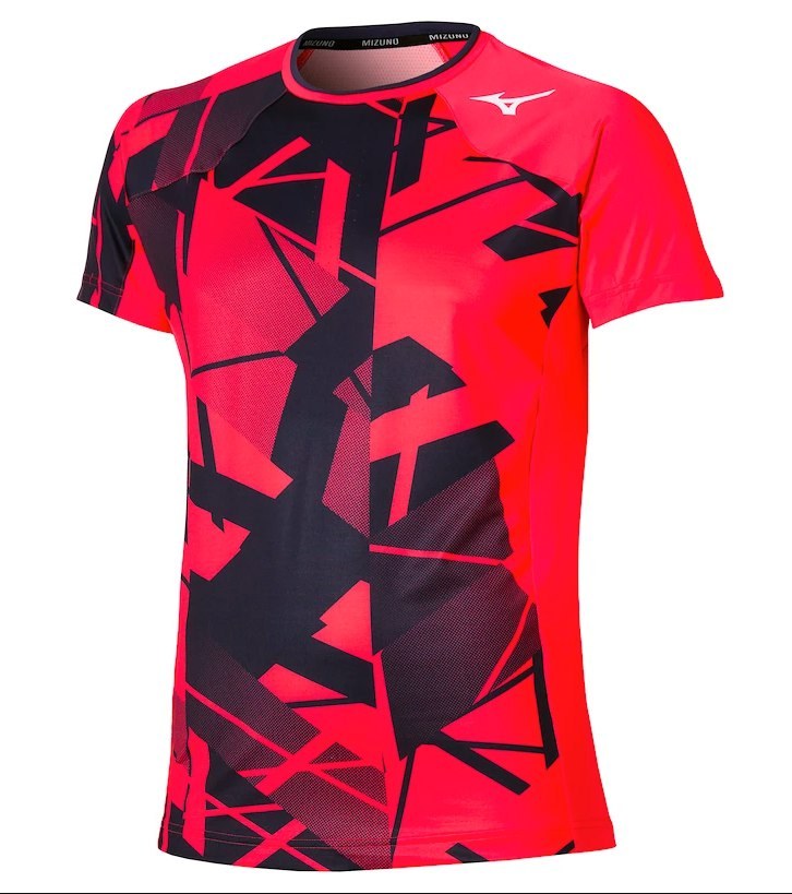 Sportswear - Mizuno T-shirt Shadow Graphic 62GAC50166 vibrant red