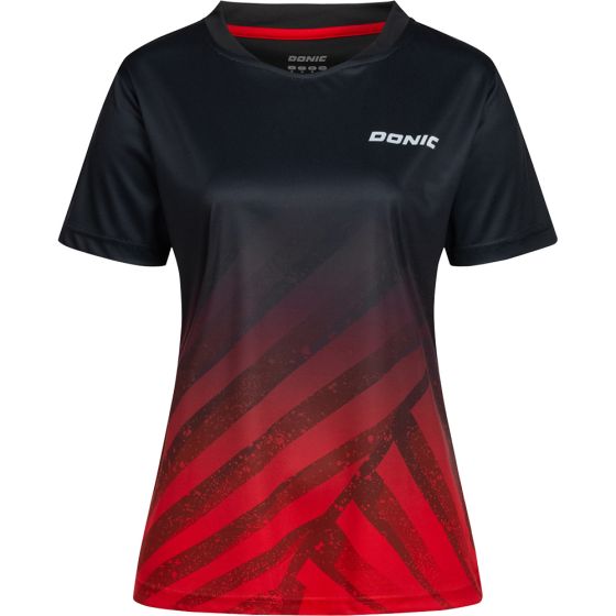 Sportswear - Donic Shirt Flow Lady Black/Red