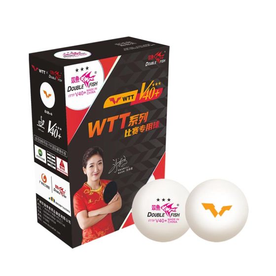 Table Tennis Ball - Double Fish V40+ *** WTT (6 pcs)