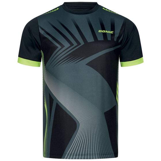 Sportswear - Donic T-Shirt Sector Black/Grey/Lime