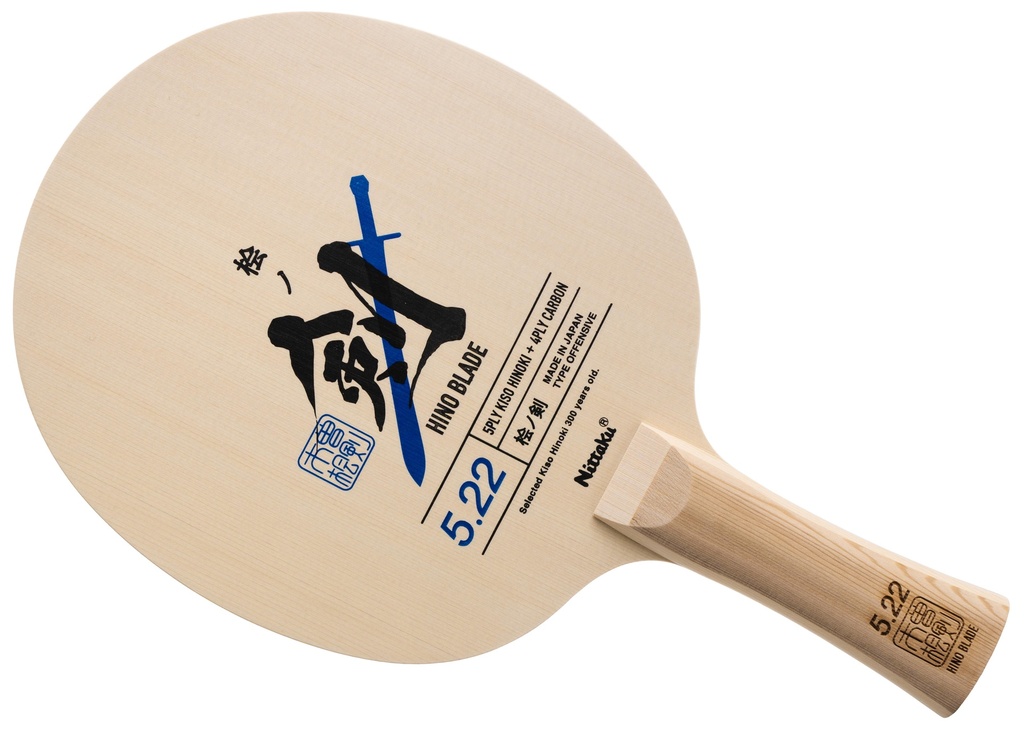 Table Tennis Blade - Nittaku Hino Blade 5.22 (Flared Handle Only)