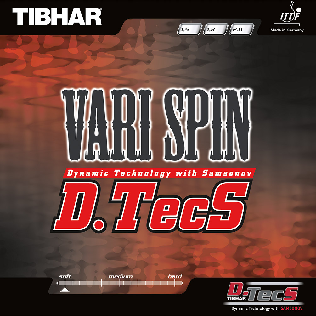 Table Tennis Rubber - Tibhar Vari Spin D.Tecs
