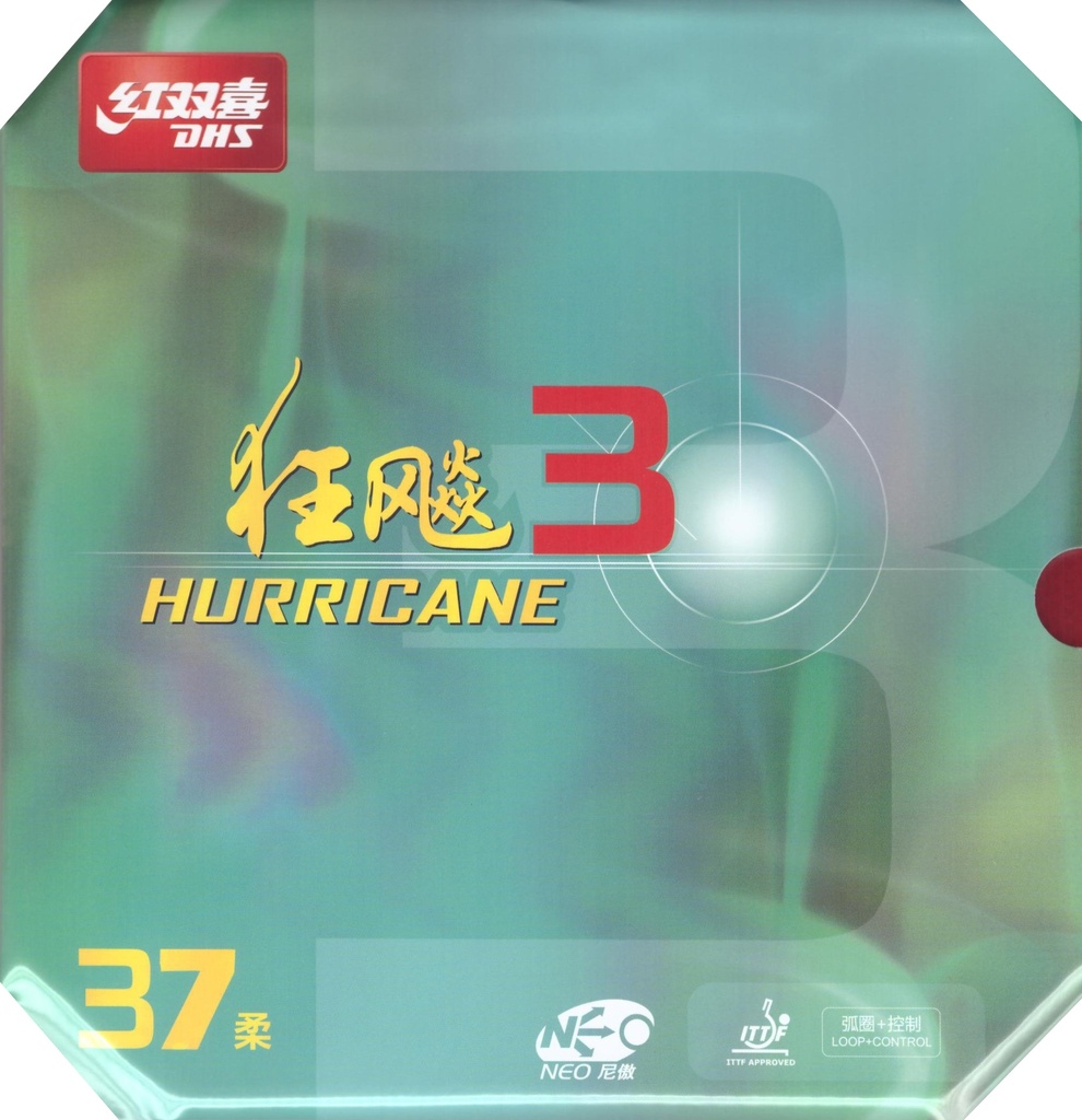 Table Tennis Rubber - DHS Hurricane 3 Neo 37 Soft