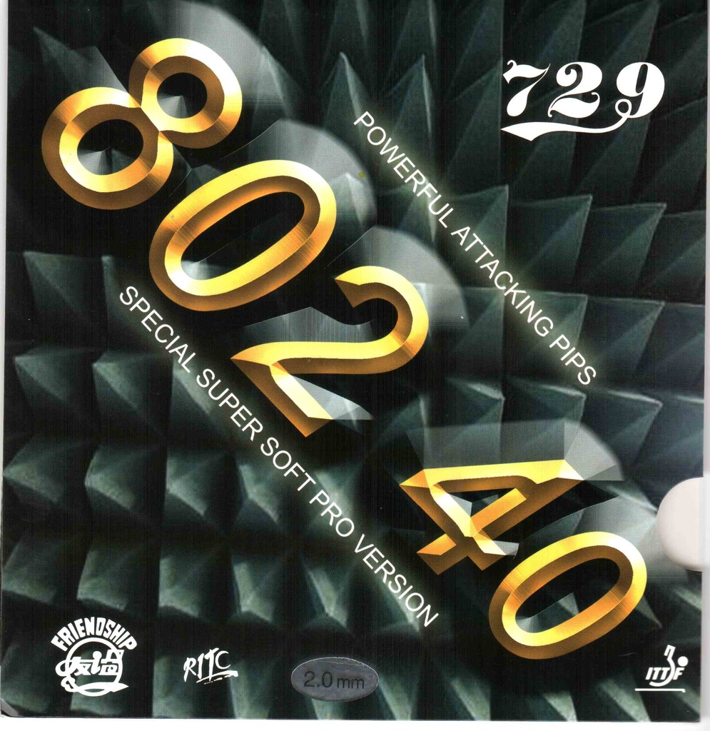 Table Tennis Rubber - Friendship RITC 802-40 OX