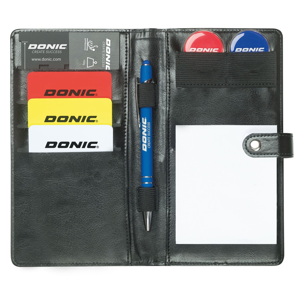 Table Tennis Umpire Set - Donic Professional Umpires Set In a Leather Case