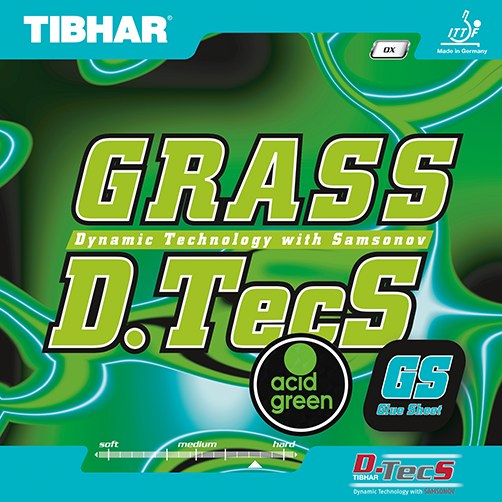 Table Tennis Rubber - Tibhar Grass D.TecS GS acid green