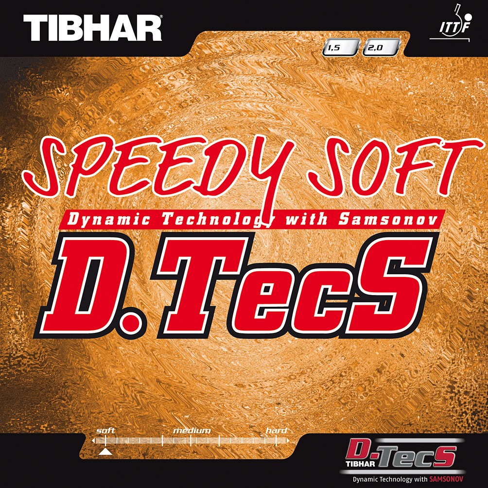 Table Tennis Rubber - Tibhar Speedy Soft D.Tecs