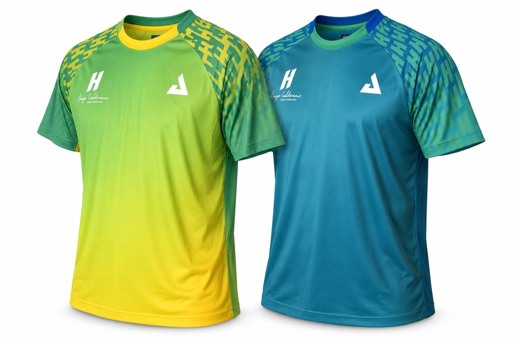 Sportswear - Joola Shirt Hugo Calderano Monogram Blue/Green