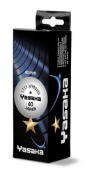 Table Tennis Ball - Yasaka 3 balls Super 1 Star 40+ White