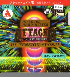 Table Tennis Rubber - Armstrong Attack 8 M 48 (hard)