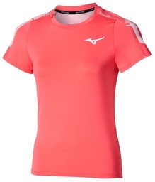Sportswear - Mizuno Lady Daybreakers Printed Tee Calypso Coral