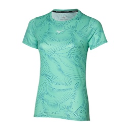 Sportswear - Mizuno T-shirt Lady Impulse Core Graphic Tee dusty jade